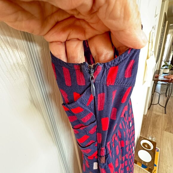 Anthropologie 11.1 Tylho Brynn Shirtdress In Navy/ Marin Red Career Size Small - Picture 8 of 12